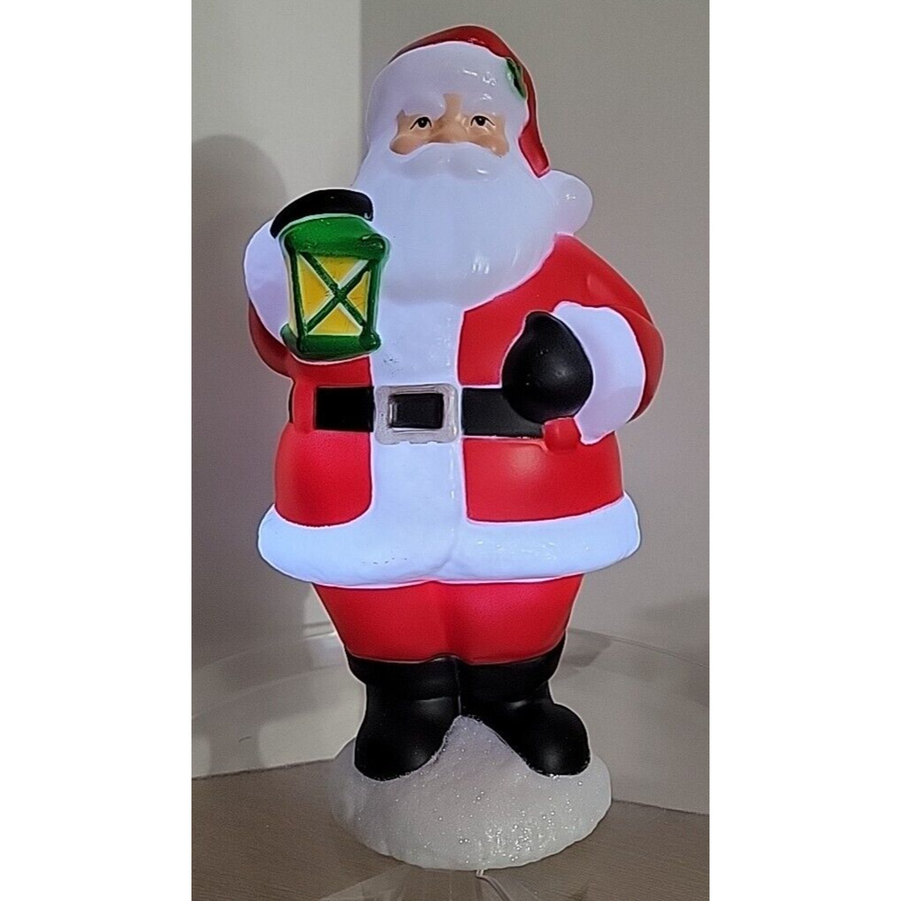 Holiday Time Indoor 11" Christmas Santa Claus Table Top Light Up Blow Mold New